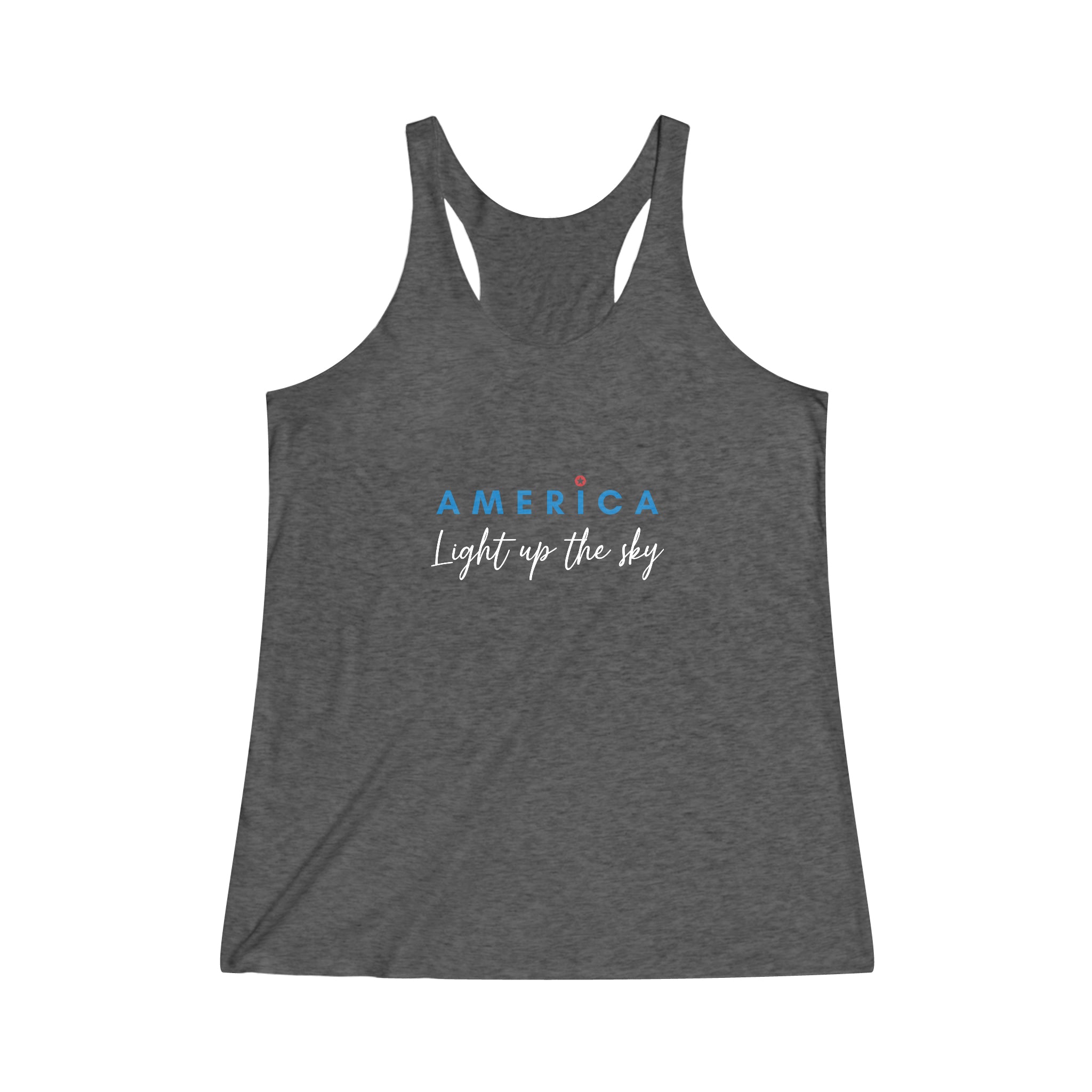 4th of July Tank Top for Women, America Light Up The Sky