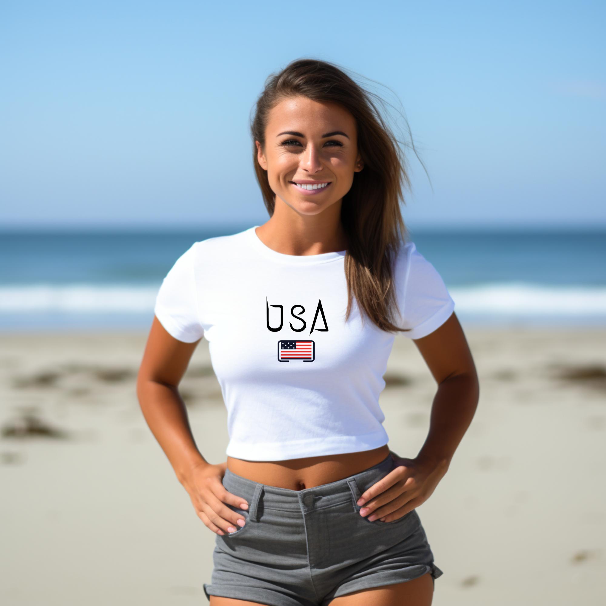 4th of July Crop Top - USA Design