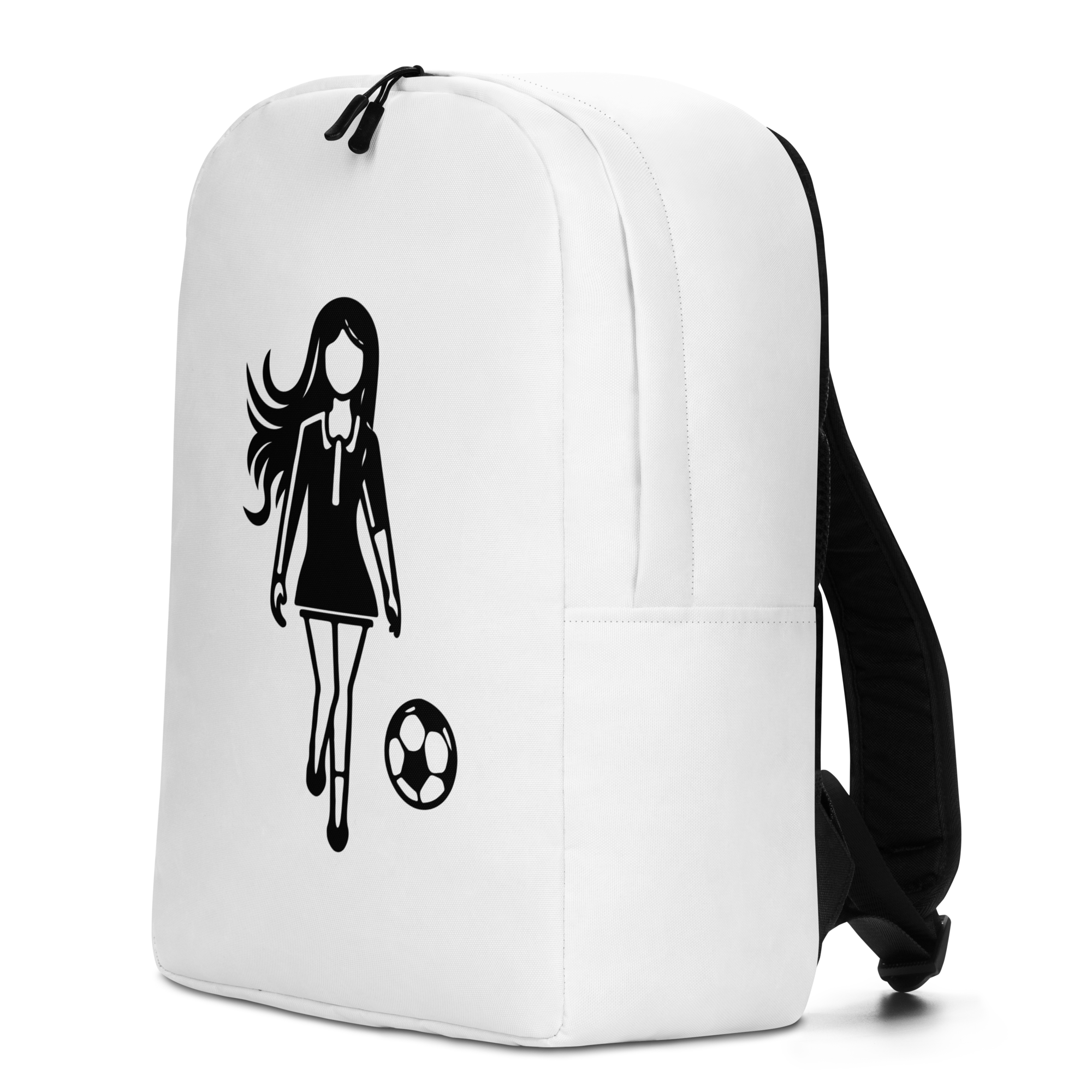Backpack for School or Travel, Soccer Girl Design