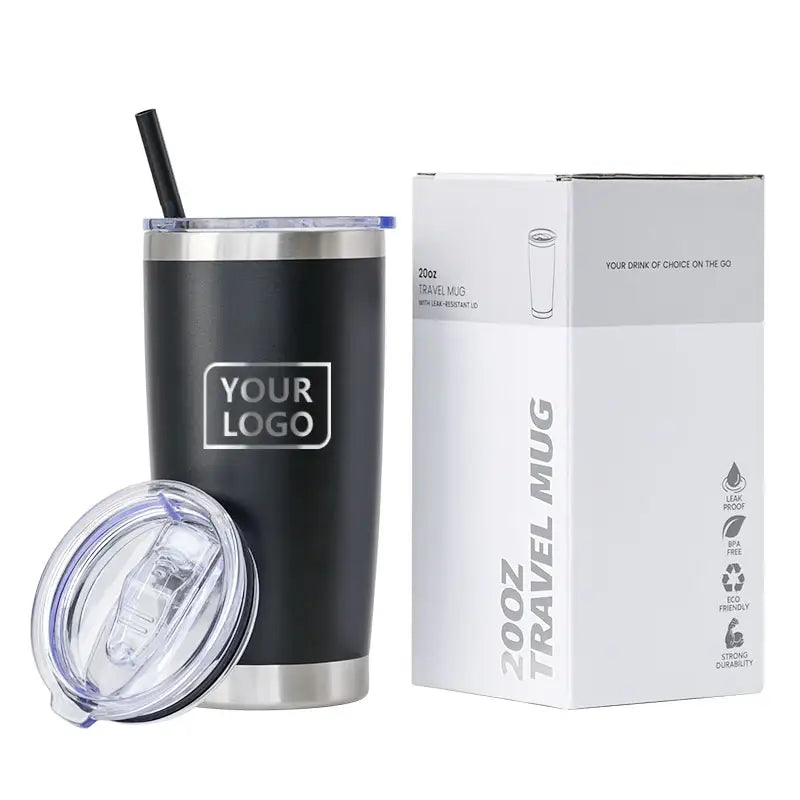 Double Wall Vacuum Insulated Hot and Cold Tumbler Mug with Lid, 20oz | Wholesale