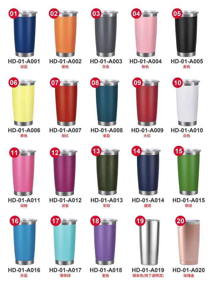 Double Wall Vacuum Insulated Hot and Cold Tumbler Mug with Lid, 20oz | Wholesale
