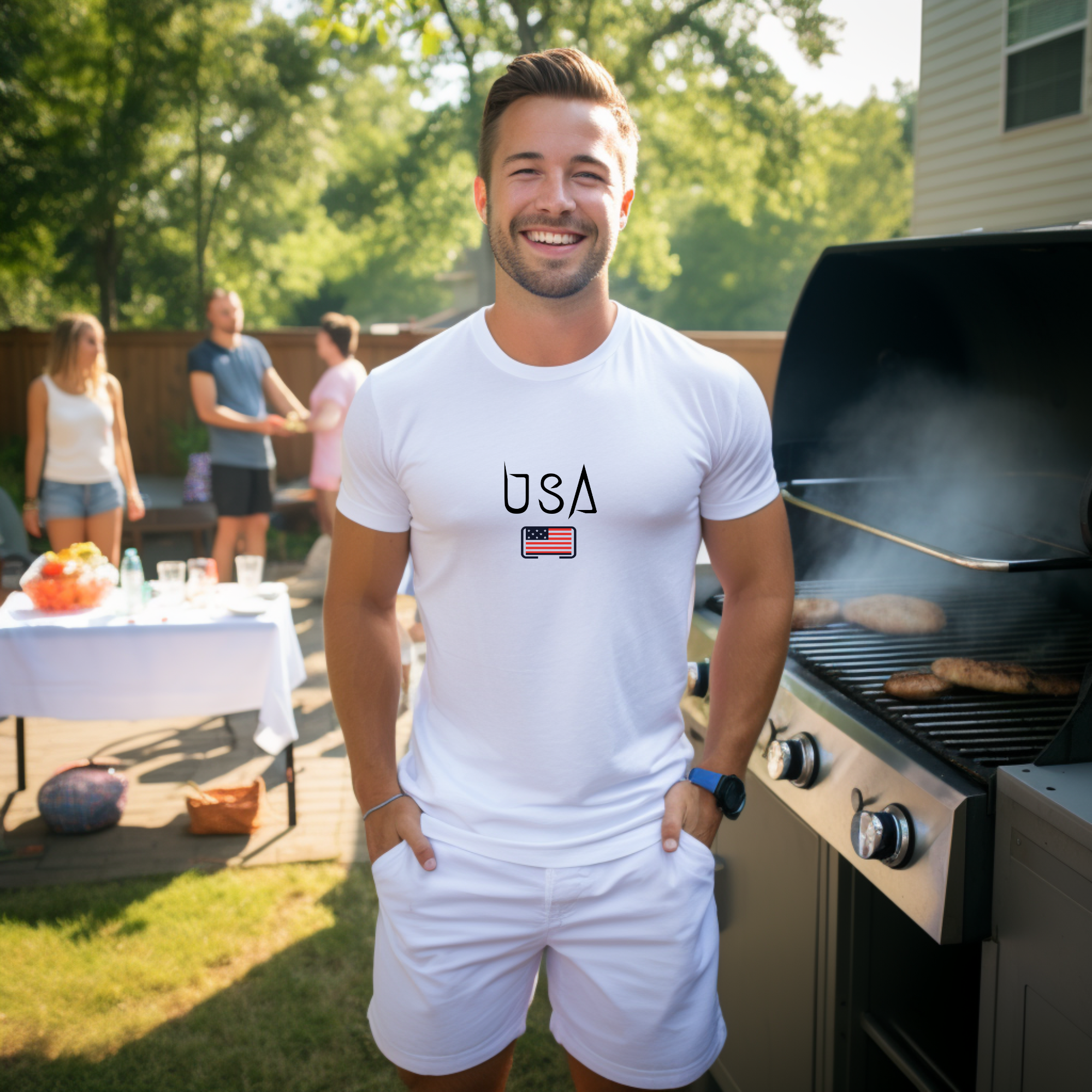 4th of July Shirt - USA Design, Unisex