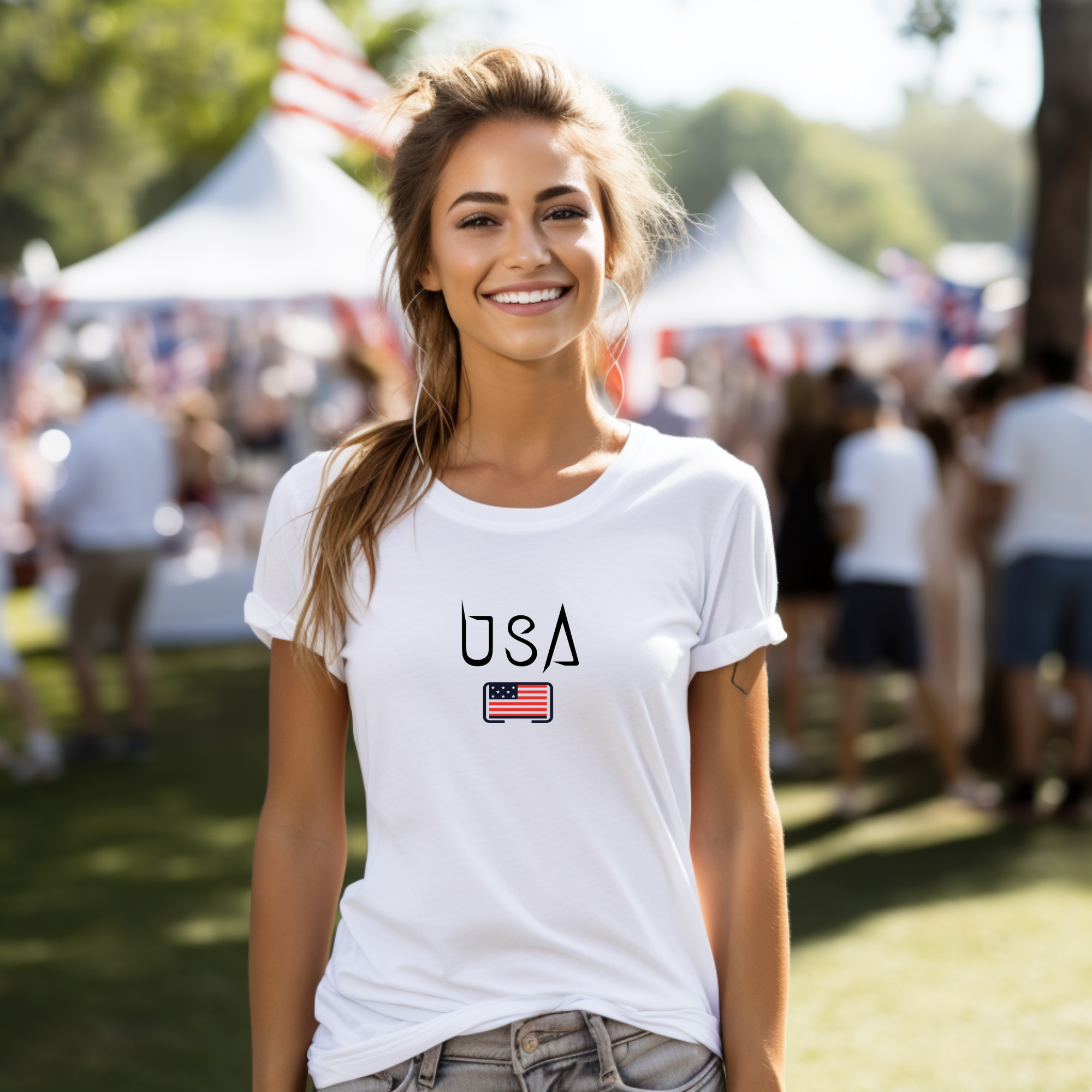 4th of July Crop Top - USA Design