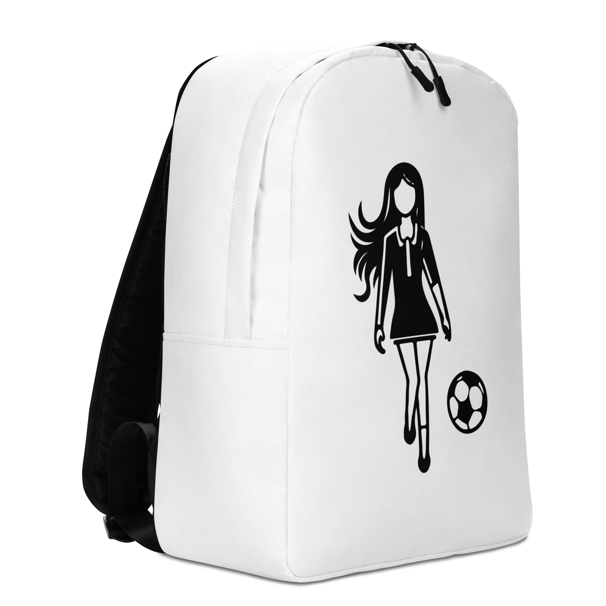 Backpack for School or Travel, Soccer Girl Design